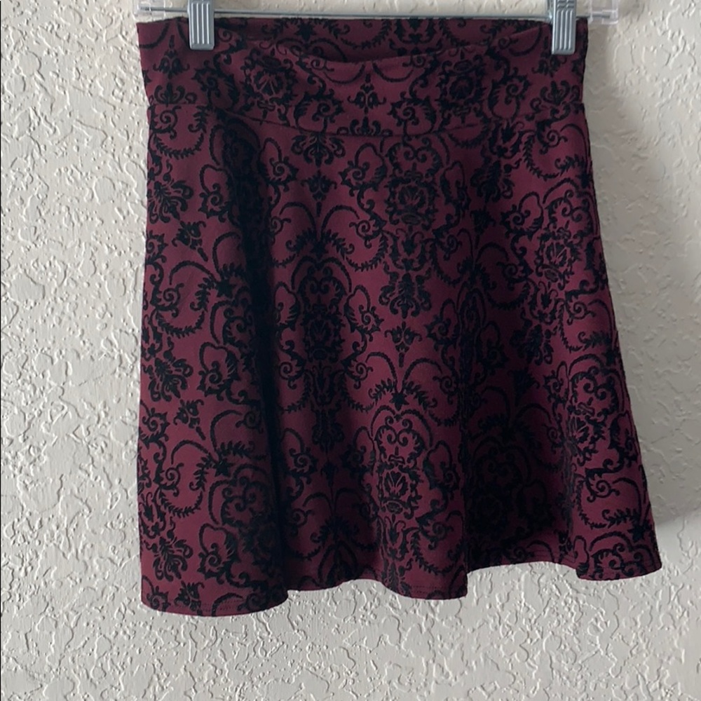 Dark Purple Velvet design Skirt Cheryl Creations